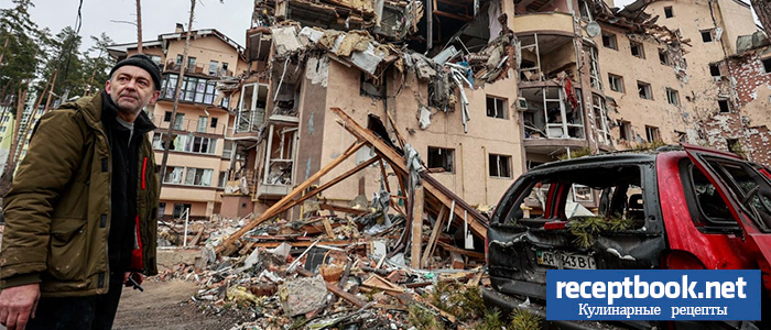 Разрушенный дом в Ирпене под Киевом